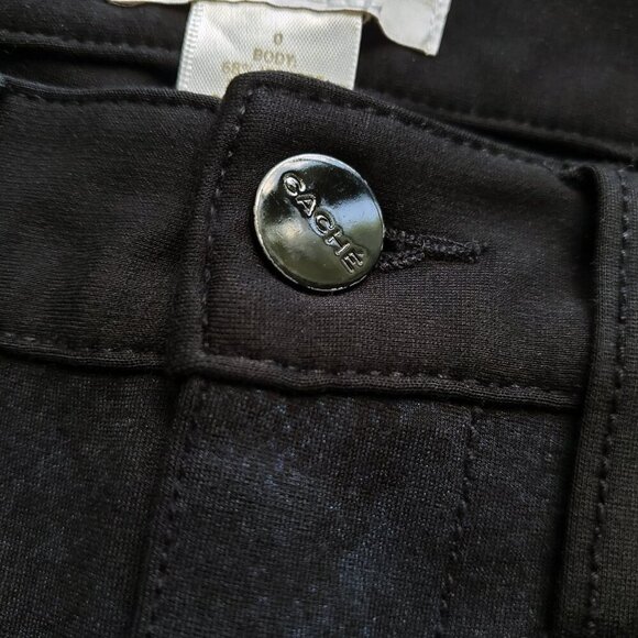 CACHE Stretchy Snakeprint Panel Black Jeggings Size 0 - Picture 9 of 16